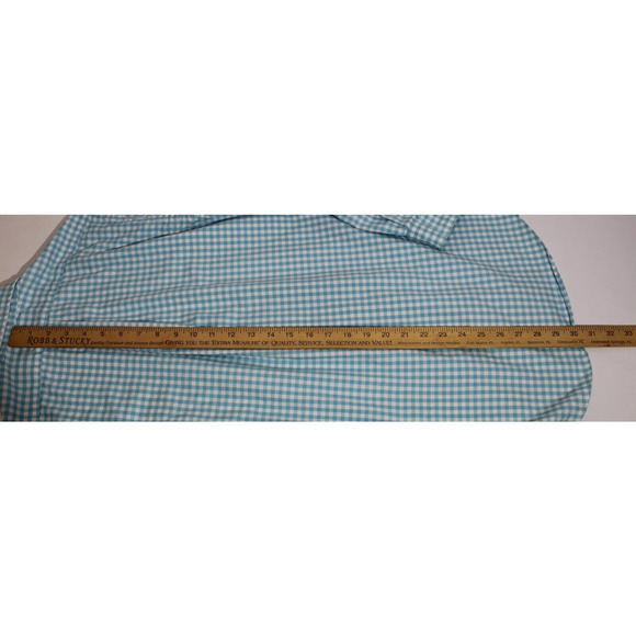 Ralph Lauren Classic Fit Blue Gingham Plaid Men's M Button-Down Shirt Flesh Pony - Picture 10 of 11